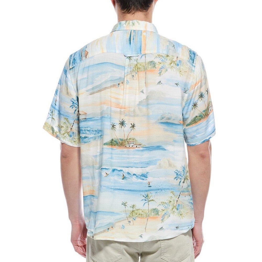 NWT Tommy Bahamas Veracruz Cay Isle Vista Short Sleeve Button Down Shirt Size M - Picture 2 of 7